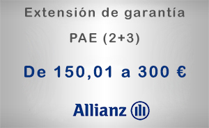 Extensión de garantía 2+3 Allianz de 150,01 a 300 € - PAE