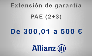 Extensión de garantía 2+3 Allianz de 300,01 a 500 € - PAE