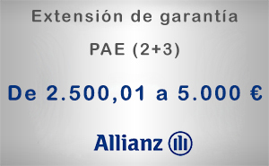 Extensión de garantía 2+3 Allianz de 2.500,01 a 5.000 € - PAE