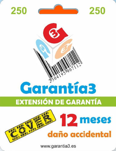 Extensión de garantía Cover 12 Meses - Tope 250 €